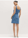 Marks & Spencer Tekoća denimska mini haljina od čistog pamuka ukrasena resicama Marks & Spencer mornarska plava