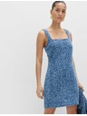 Marks & Spencer Tekoća denimska mini haljina od čistog pamuka ukrasena resicama Marks & Spencer mornarska plava
