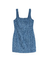 Marks & Spencer Tekoća denimska mini haljina od čistog pamuka ukrasena resicama Marks & Spencer mornarska plava