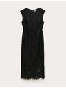 Marks & Spencer Midi haljina olovnog kroja s čipkastim prosječenjima Marks & Spencer crna