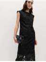 Marks & Spencer Midi haljina olovnog kroja s čipkastim prosječenjima Marks & Spencer crna