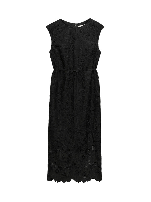 Marks & Spencer Midi haljina olovnog kroja s čipkastim prosječenjima Marks & Spencer crna