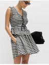 Marks & Spencer Minijaturna kružna suknja od materijala Gingham od mješavine pamuka Marks & Spencer crna