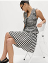 Marks & Spencer Minijaturna kružna suknja od materijala Gingham od mješavine pamuka Marks & Spencer crna