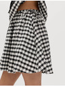 Marks & Spencer Minijaturna kružna suknja od materijala Gingham od mješavine pamuka Marks & Spencer crna