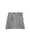 Marks & Spencer Minijaturna kružna suknja od materijala Gingham od mješavine pamuka Marks & Spencer crna