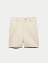 Marks & Spencer Chino šortice s visokim strukom s visokim udjelom pamuka Marks & Spencer kremasta