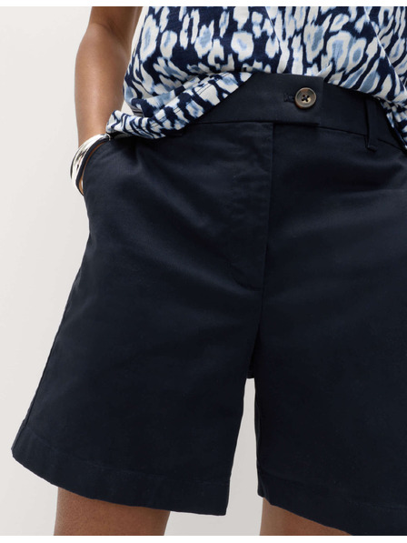 Marks & Spencer Chino šortice s visokim strukom s visokim udjelom pamuka Marks & Spencer mornarica plava