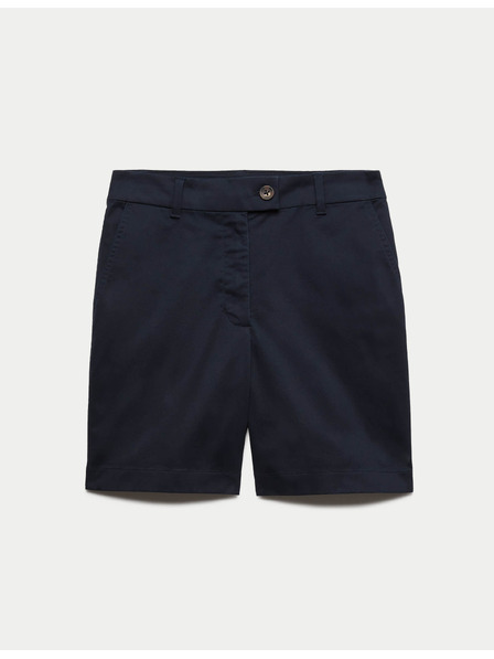 Marks & Spencer Chino šortice s visokim strukom s visokim udjelom pamuka Marks & Spencer mornarica plava