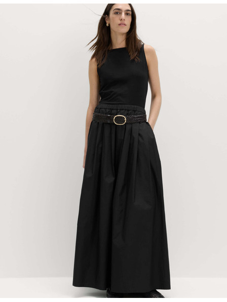 Marks & Spencer Plisirana maxi suknja od čiste pamuka Marks & Spencer crna