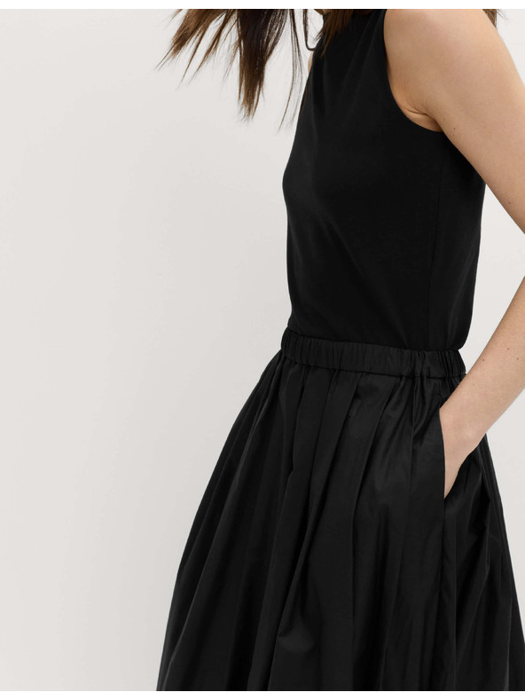 Marks & Spencer Plisirana maxi suknja od čiste pamuka Marks & Spencer crna