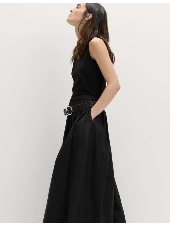 Marks & Spencer Plisirana maxi suknja od čiste pamuka Marks & Spencer crna