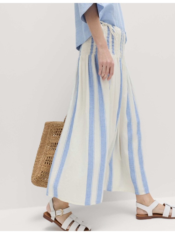 Marks & Spencer Maxi suknja s visokim udjelom lana s vezanjem Marks & Spencer plava