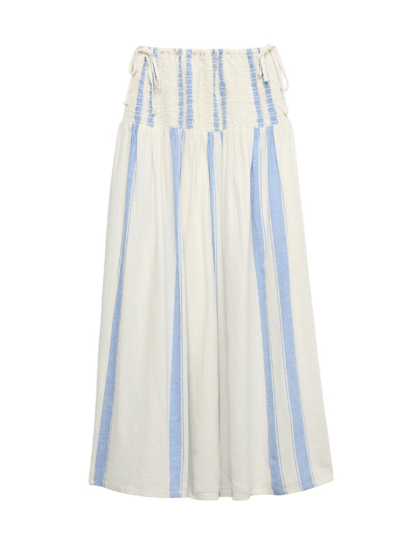 Marks & Spencer Maxi suknja s visokim udjelom lana s vezanjem Marks & Spencer plava