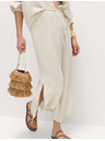 Marks & Spencer Suknja A-kroja maxi s visokim udjelom lana Marks & Spencer bež