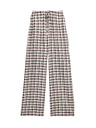 Marks & Spencer Hlače od Gingham materijala, s visokim udjelom lana s širokima nogavicama Marks & Spencer smeđa