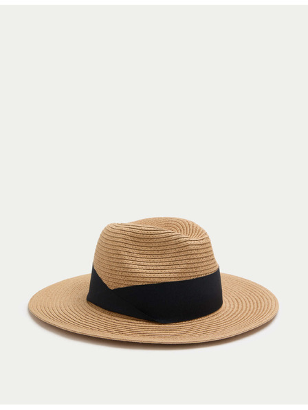 Marks & Spencer Papirni slamnjak fedora Marks & Spencer bež