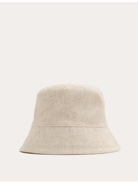 Marks & Spencer Platneni šešir tipa bucket s lanom Marks & Spencer kremasta