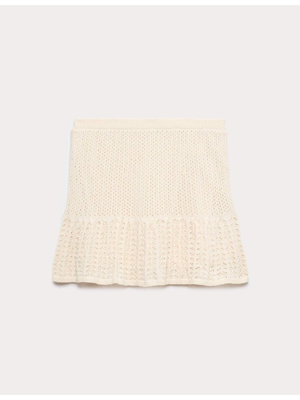 Marks & Spencer Pletena mini suknja sa teksturom, od pamučne mješavine Marks & Spencer bijela