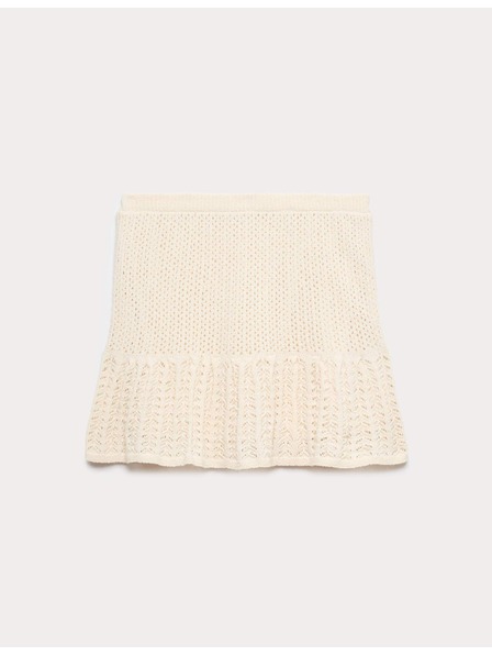 Marks & Spencer Pletena mini suknja sa teksturom, od pamučne mješavine Marks & Spencer bijela