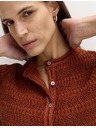 Marks & Spencer Skraćeni tekstuirani kardigan od pamučne mješavine Marks & Spencer smeđa