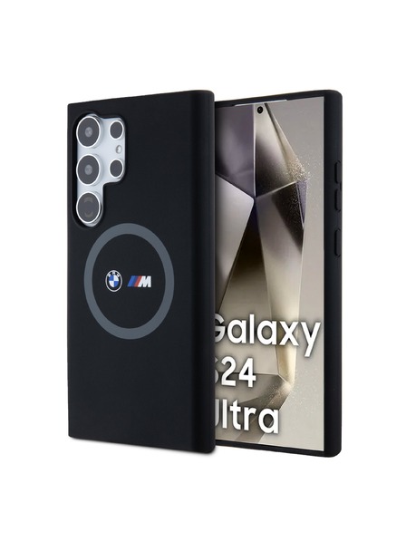 BMW BMW M Printed Round and Logo Magsafe Silikonska Zaštita za Samsung Galaxy S24 Ultra Black