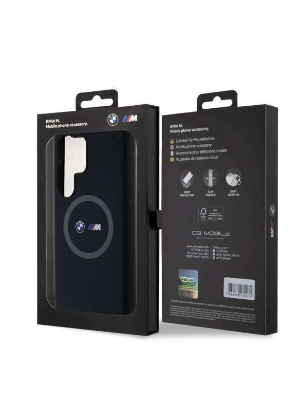 BMW BMW M Printed Round and Logo Magsafe Silikonska Zaštita za Samsung Galaxy S24 Ultra Black
