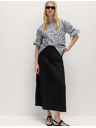 Marks & Spencer A-linija maksi suknja s visokim udjelom lana Marks & Spencer crna