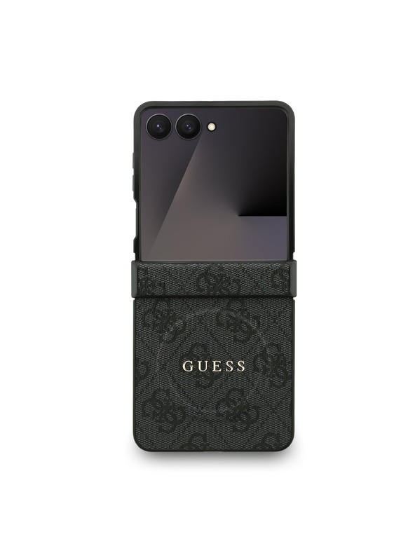 Guess Guess PU Leather 4G Colored Ring Magnetic Zadnji Poklopac za Samsung Galaxy Z Flip 7 Black
