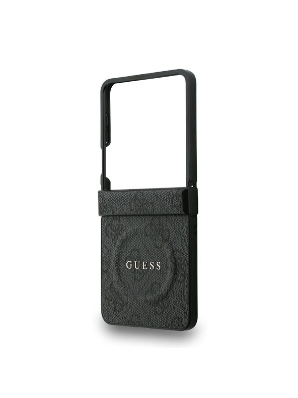 Guess Guess PU Leather 4G Colored Ring Magnetic Zadnji Poklopac za Samsung Galaxy Z Flip 7 Black