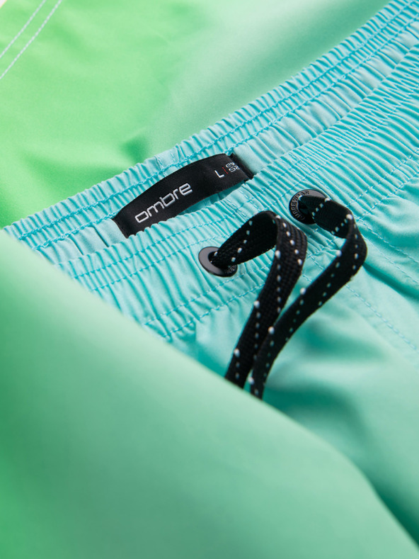 Ombre Clothing Tirkizne muške Ombre kupaće kratke hlače Ombre Odjeća V19 OM-SRBS-0125