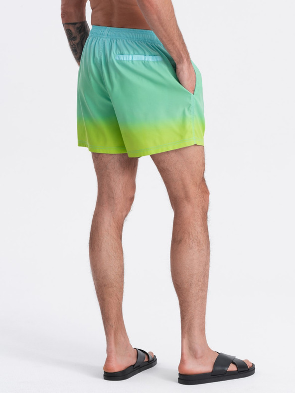 Ombre Clothing Tirkizne muške Ombre kupaće kratke hlače Ombre Odjeća V19 OM-SRBS-0125