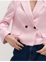 Marks & Spencer Dvoredan blazer slobodnog kroja s sadržajem lana Marks & Spencer ružičasta