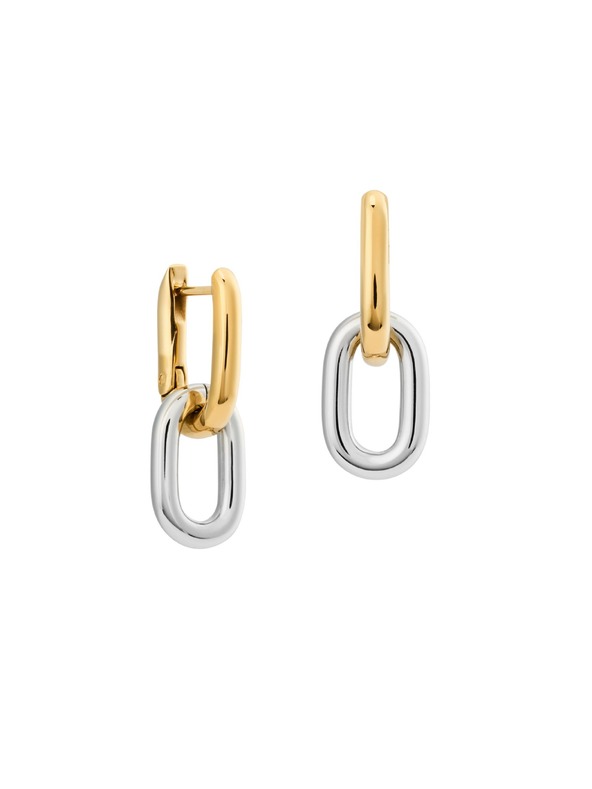 Daniel Wellington Ženski naušnici Daniel Wellington Two Tone Link čelični DW00401979