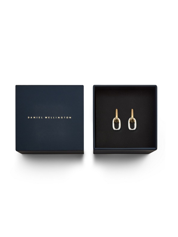 Daniel Wellington Ženski naušnici Daniel Wellington Two Tone Link čelični DW00401979