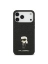 Karl Lagerfeld Karl Lagerfeld Fixed Glitter Metal Ikonik Stražnja Futrola za iPhone 17 Pro Max Black