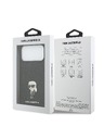Karl Lagerfeld Karl Lagerfeld Fixed Glitter Metal Ikonik Stražnja Futrola za iPhone 17 Pro Max Black