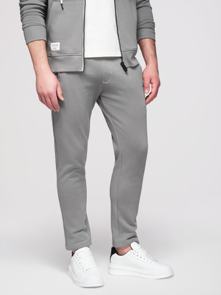 Ombre Clothing Muški donji dio odijela: duks s kapuljačom i zatvaračem + hlače s ravnim nogavicama – siva V8 Z23 Ombre Clothing