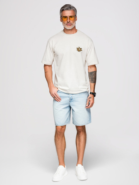 Ombre Clothing Majica "OM-TSCT-0275" – kremasta boja Ombre Clothing