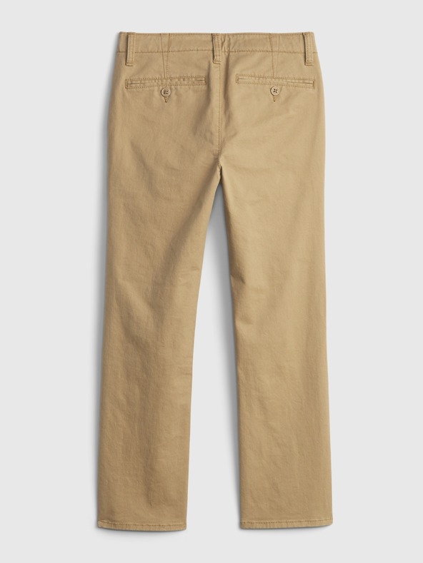 GAP Dječje khaki hlače ravnog rastezljivog kroja GAP
