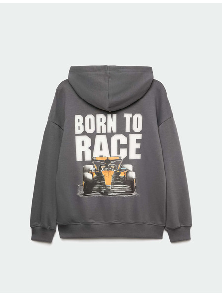 Marks & Spencer Hoodie s grafikom McLaren™ i visokim sadržajem pamuka (2-16 godina) Marks & Spencer siva