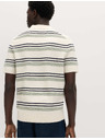 Marks & Spencer Bukle polo košulja s istaknutim prugama s visokim udjelom pamuka Marks & Spencer kremasta
