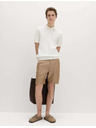 Marks & Spencer Chino šortke, od mješavine lana Marks & Spencer smeđa