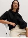 Marks & Spencer Top kvadratnog kroja od čiste pamuka s visokom gramažom Marks & Spencer crna