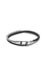 Diesel Unisex narukvica Diesel D Logo čelik i koža DX1472040