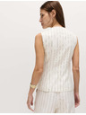 Marks & Spencer Prugasta duga prsluka s V izrezom Marks & Spencer krem