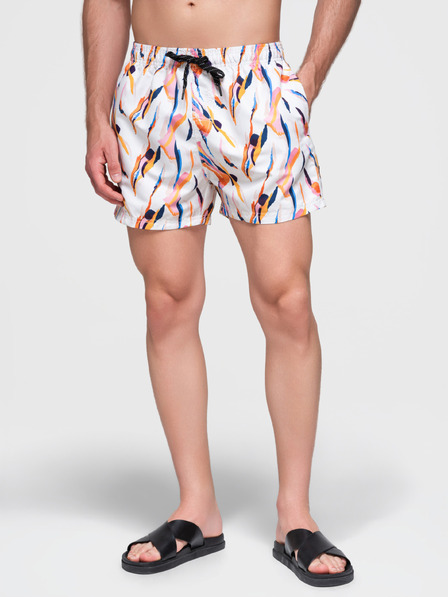 Ombre Clothing Narančasto-bijeli muški kupaći kostimi s uzorkom Ombre Clothing