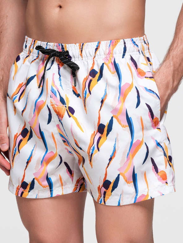 Ombre Clothing Narančasto-bijeli muški kupaći kostimi s uzorkom Ombre Clothing