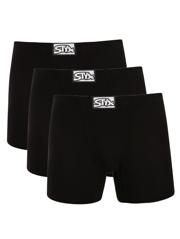 Styx Setovi od tri - muške bokserice Styx long klasični elastični crne