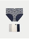 Marks & Spencer Kratke gaćice visokog struka s printom, od pamuka Lycra™, 5 kom. Marks & Spencer siva